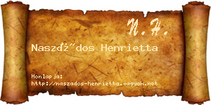 Naszádos Henrietta névjegykártya