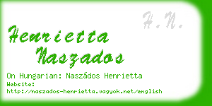 henrietta naszados business card