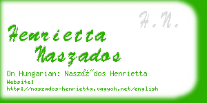 henrietta naszados business card